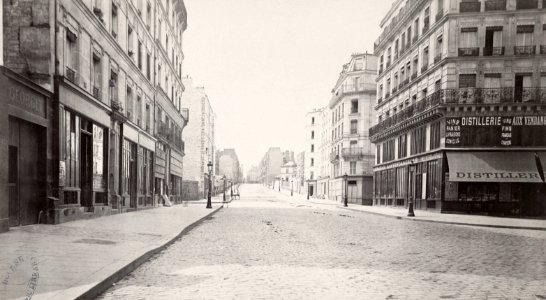Charles Marville, Rue des Feuillantines, ca. 1853–70