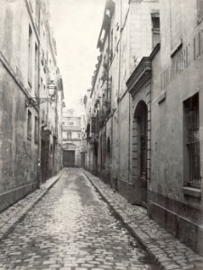 Charles Marville, Rue des Poitevins, de la rue Hautefeuille, ca. 1853–70