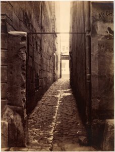 Charles Marville, Rue du Chat-qui-Pêche (from the Rue de la Huchette), ca. 1868