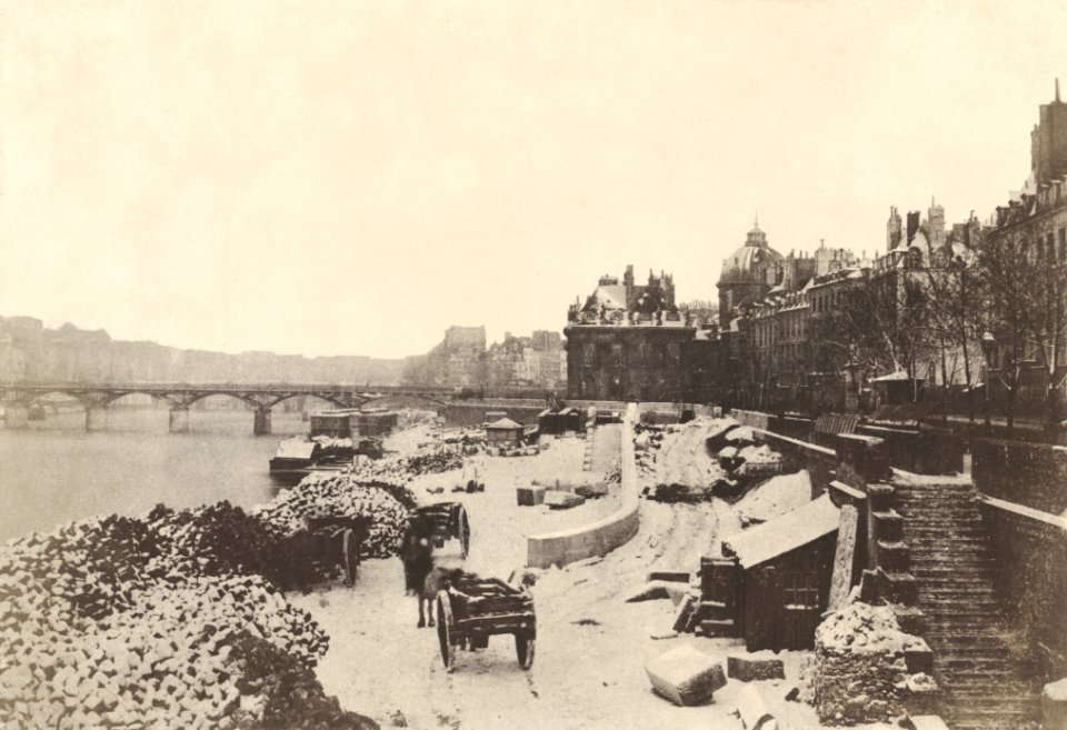 Charles Marville, The Left Bank of the Seine from the Pont des Saints-Pères - Getty Museum