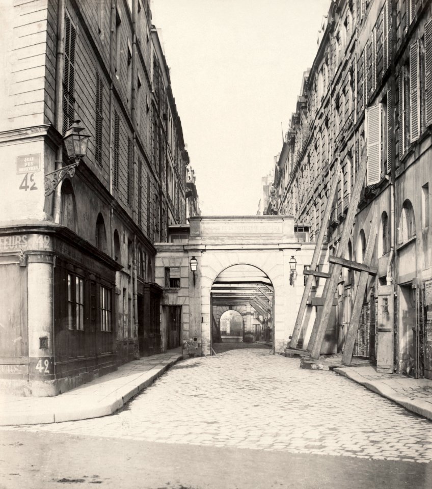 Charles Marville, Rue de Harlay au Palais, ca. 1853–70
