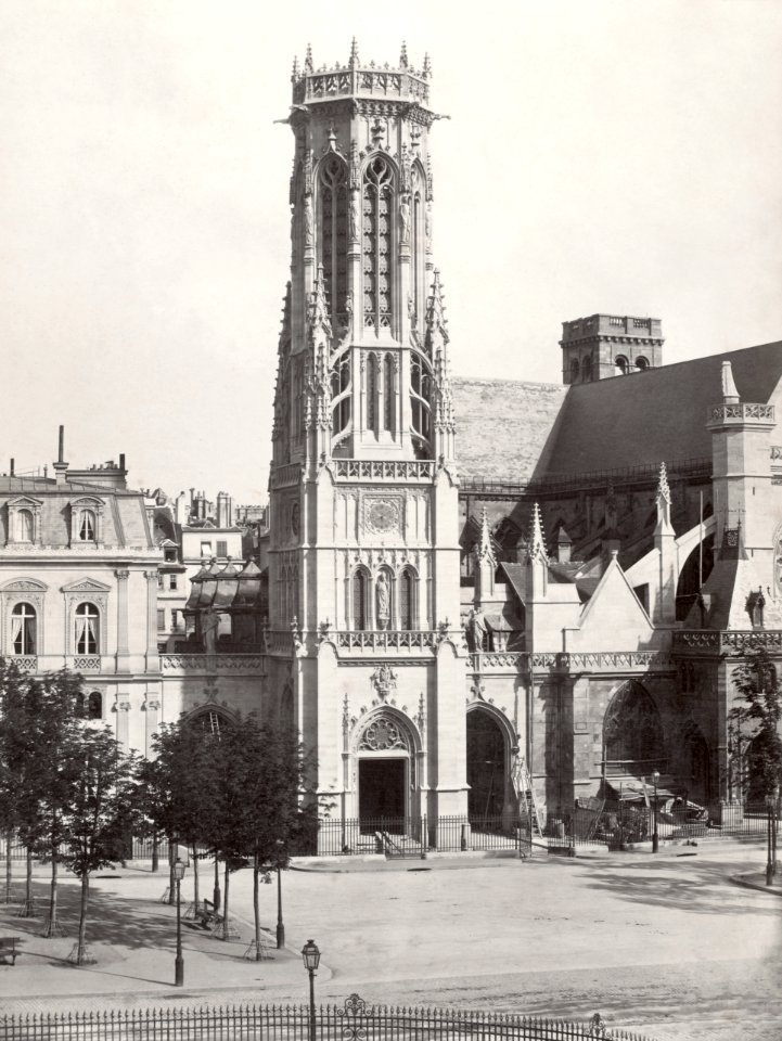 Charles Marville, Tour St. Germain l'Auxerrois, ca. 1850–70