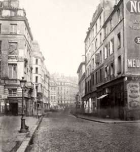 Charles Marville, Rue du Petit Thouars, de la rue du Temple, ca. 1853–70