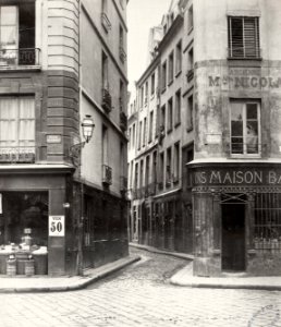Charles Marville, Rue des Lavandières, de la Place Maubert, ca. 1853–70