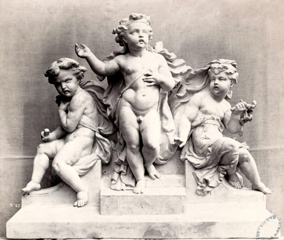 Charles Marville, Théâtre du Vaudeville - statue II, ca. 1853–70