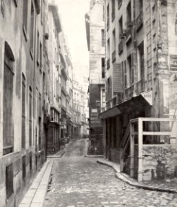 Charles Marville, Rue de l'Arche Marion, du quai de la Mégisserie, ca. 1853–70