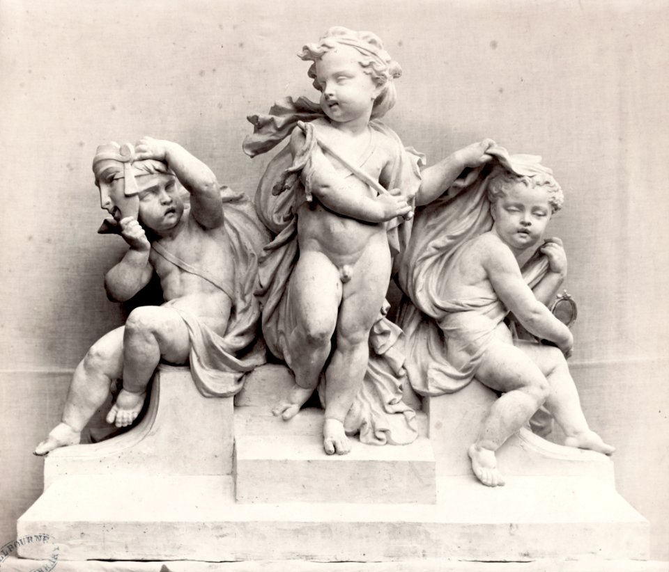 Charles Marville, Théâtre du Vaudeville - statue I, ca. 1853–70