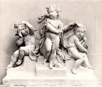 Charles Marville, Théâtre du Vaudeville - statue I, ca. 1853–70