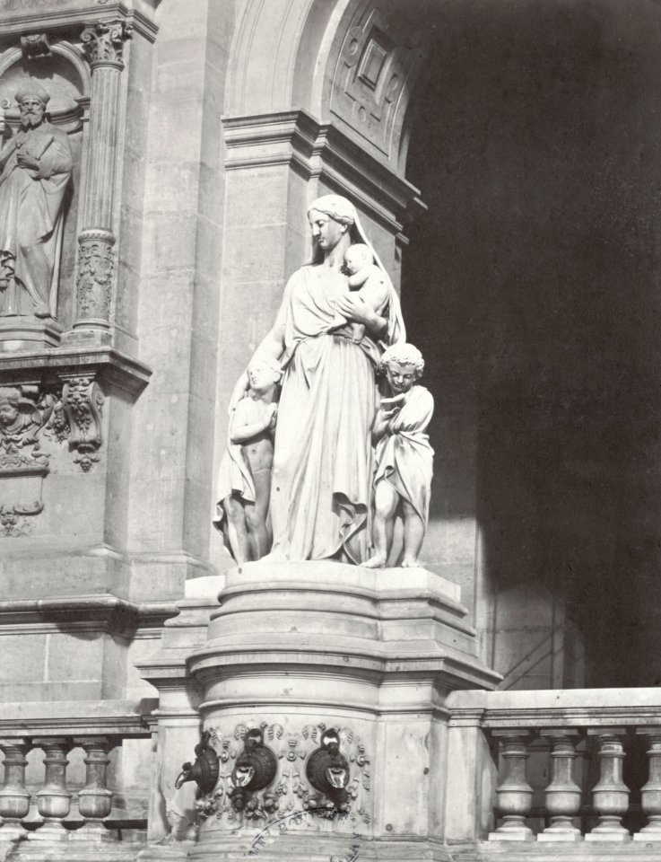 Charles Marville, Square de la Trinité, sculpteur 1, ca. 1853–70