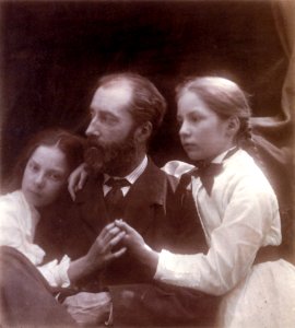 Charles Norman and his Daughters, Adeline and Margaret, by Julia Margaret Cameron