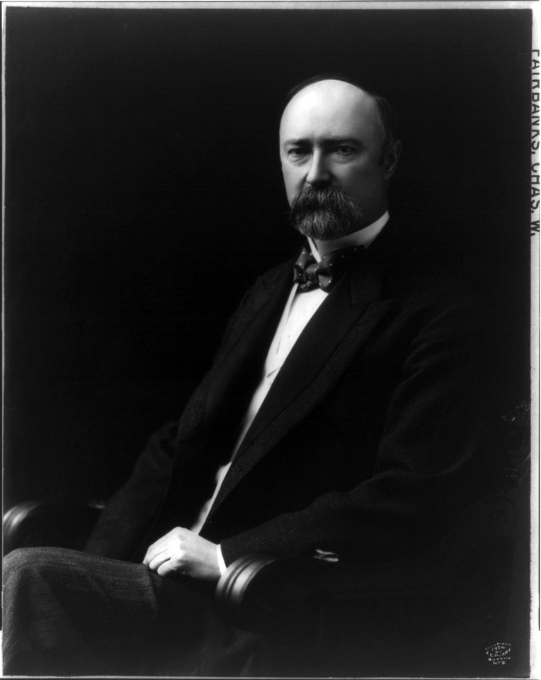Charles W. Fairbanks, Vice President of the United States, half length portrait, sitting LCCN2017648501