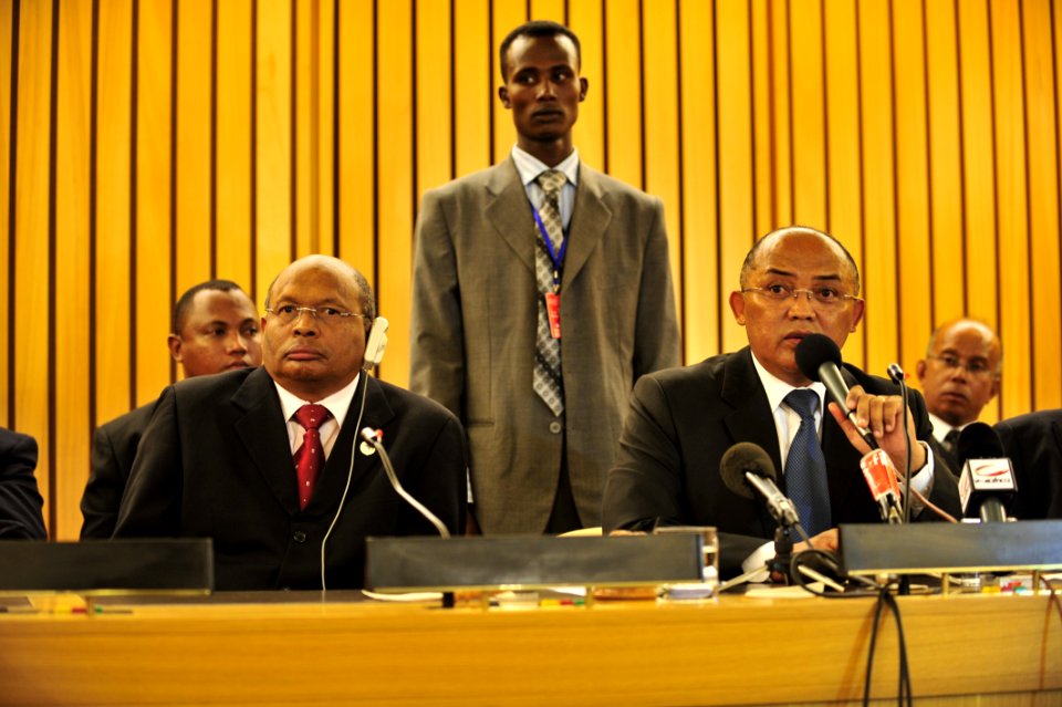 Charles Rabemananjara, 12th AU Summit, 090203-N-0506A-616