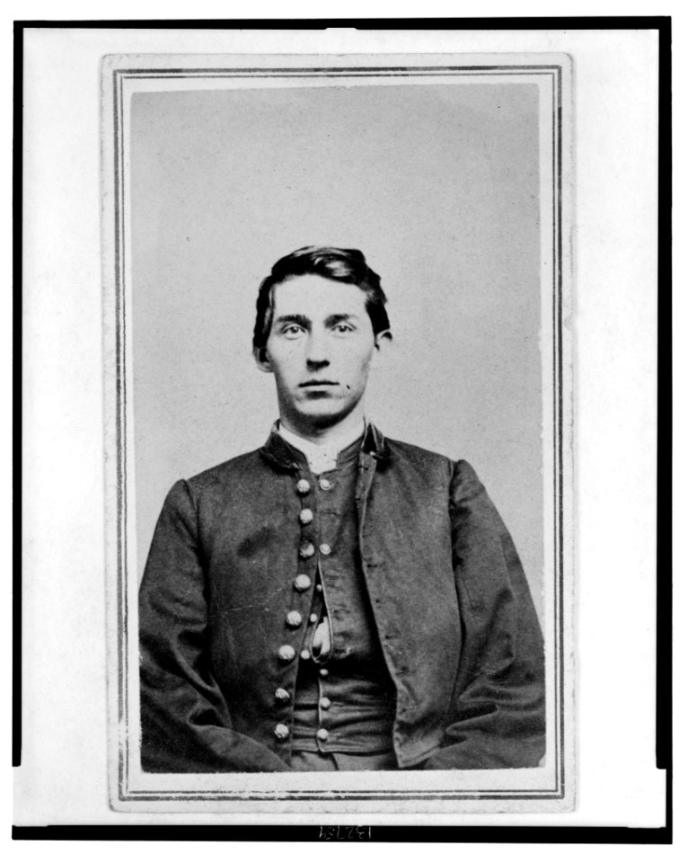 Charles Whittington, Sergeant Major, 7th West Virginia Cavalry, half-length portrait, wearing uniform, seated, facing front LCCN2003668273
