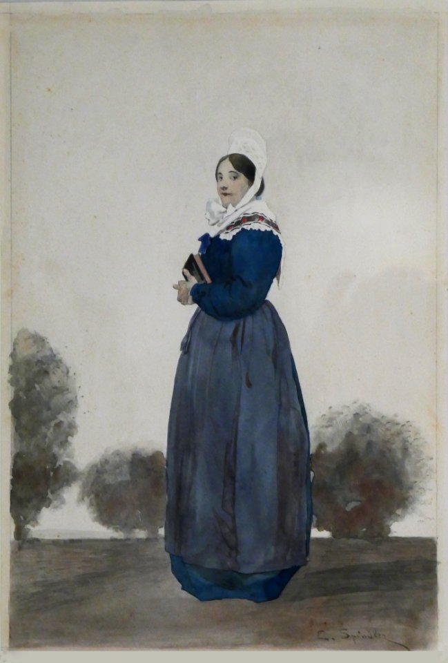 Charles Spindler-Jeune fille de Schleithal-Musée alsacien de Strasbourg