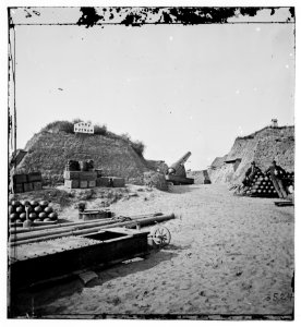 Charleston, South Carolina (vicinity). Interior of Fort Putnam on Morris Island LOC cwpb.03200
