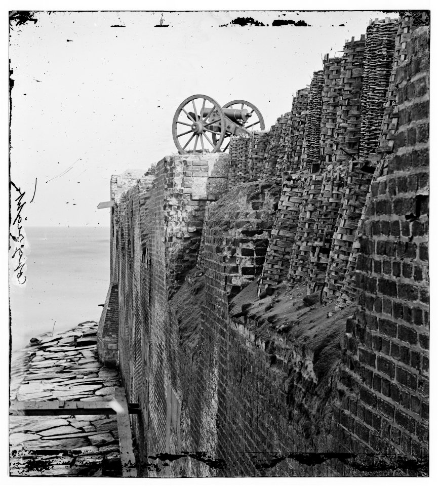 Charleston, S.C. Breach patched with gabions on the north wall of Fort Sumter LOC cwpb.02293