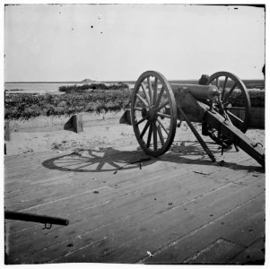 Charleston Harbor, South Carolina. View from parapet (east angle) of Fort Sumter facing Morris Island LOC cwpb.03084