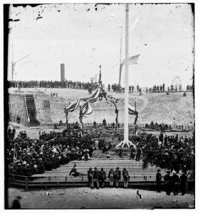 Charleston, South Carolina. Flag-raising ceremony at Fort Sumter. Arrival of Gen. Robert Anderson and guests LOC cwpb.02471