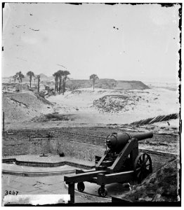 Charleston, S.C. Interior view of Fort Moultrie, looking eastward LOC cwpb.02330
