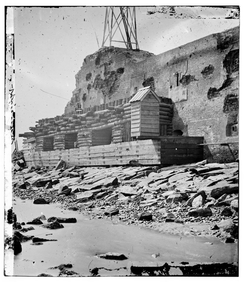 Charleston, S.C. Palmetto reinforcements on the channel side of Fort Sumter LOC cwpb.02309