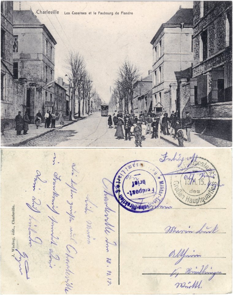 Charleville. — Les Casernes et le Faubourg de Flandre. vº-rº