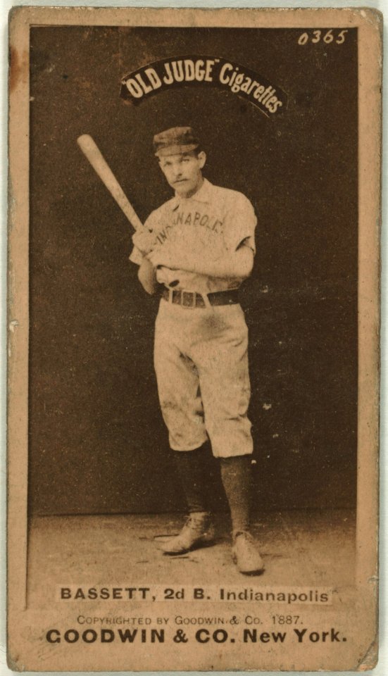 Charley Bassett, Indianapolis Hoosiers, baseball card portrait LCCN2007686535