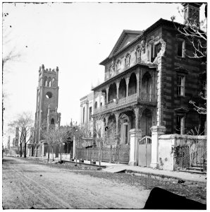 Charleston, South Carolina. Roman Catholic Cathedral, burnt by the great fire in 1861 and Dr. Gadsden's house damaged during the bombardment of Charleston LOC cwpb.03030