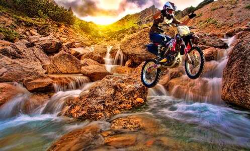 Motion rock motocross photo