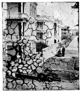 Charleston, South Carolina. View on Battery. Remains of Blakely gun destroyed by Confederates before evacuation LOC cwpb.02357