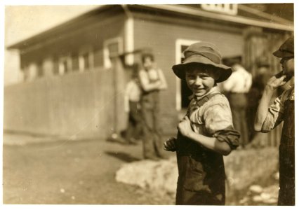 Charlie Foster has a steady job in the Merrimack Mills. School Record says he is now ten years old. His father told me that he could not read, and still he is putting him into the mill. See LOC nclc.02890