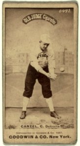 Charlie Ganzel, Detroit Wolverines, baseball card portrait LCCN2007686519