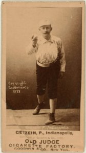 Charlie Getzien, Indianapolis Hoosiers, baseball card portrait LCCN2007686546