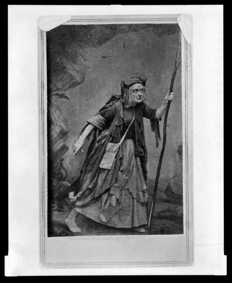 Charlotte Cushing, in costume as Meg Merrilies, full-length portrait, facing right LCCN2004682177