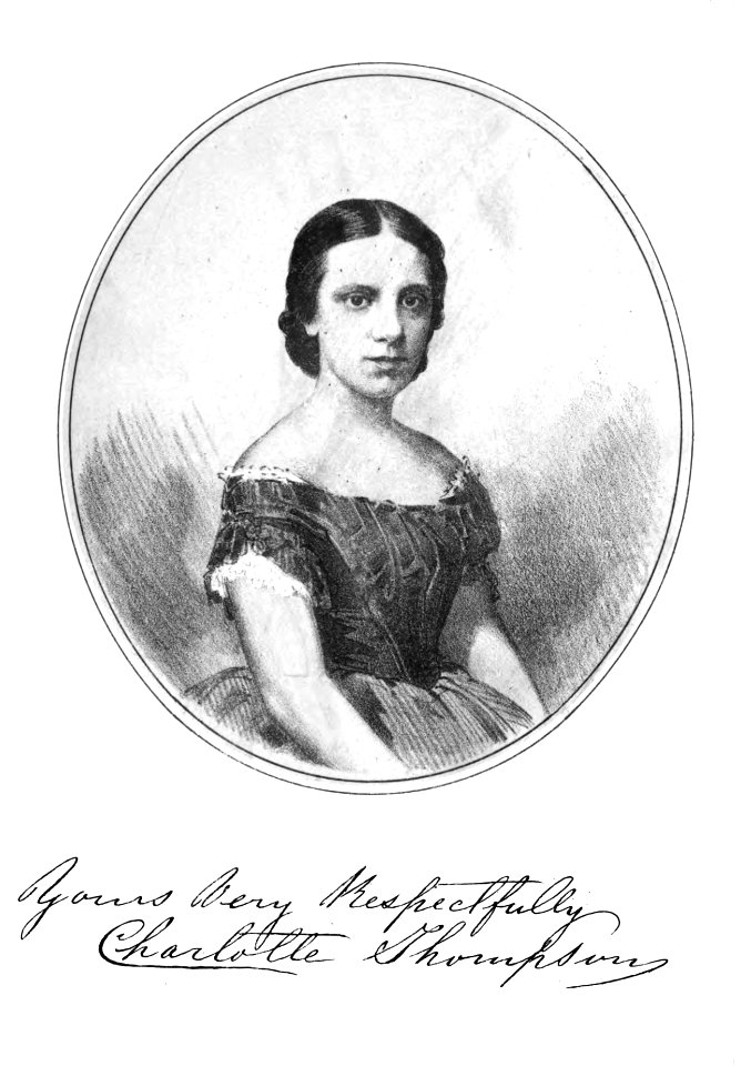 Charlotte Thompson portrait with autograph