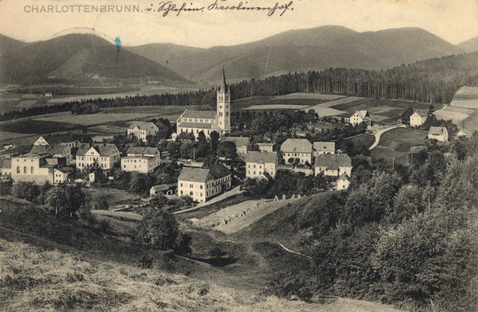 Charlottenbrunn, Schlesien - Stadtansicht (Zeno Ansichtskarten)