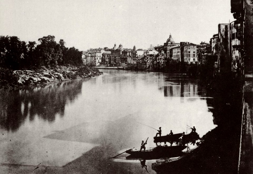 Chauffourier, Gustavo Eugenio - Der Tiber zwischen dem Teatro Apollo und dem Porto di Ripetta (Zeno Fotografie)