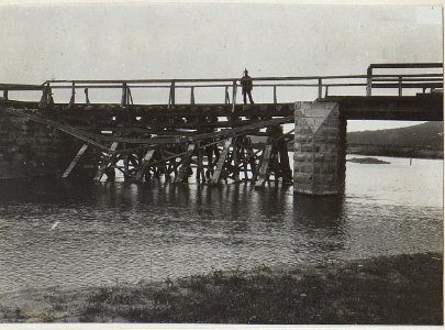 Chaussebrücke über die Czania Nida (deutsche Posten. Juli 1915) (BildID 15725936)