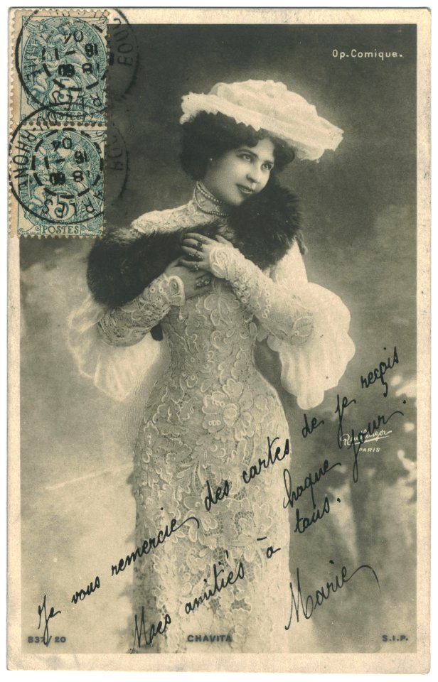 CHAVITA, Luz SIP. 837-20. Opéra Comique. Photo Reutlinger