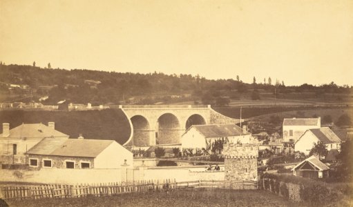 Chemin de Fer du Bourbonnais. Moret-Nevers-Vichy. 1860 - 1863. - 02 - Viaduc de Montigny - cropped