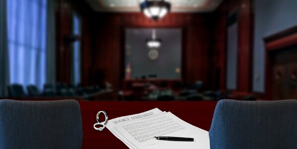 Courtroom wedding rings