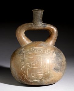 Chavín - Stirrup Vessel with Incised Designs - Walters 482823 - Side B