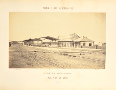 Chemin de Fer du Bourbonnais. Moret-Nevers-Vichy. 1860 - 1863. - 09 - Gare de Montargis, Vue sur la voie