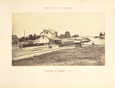 Chemin de Fer du Bourbonnais. Moret-Nevers-Vichy. 1860 - 1863. - 17 - Station de Bonny (Loiret)