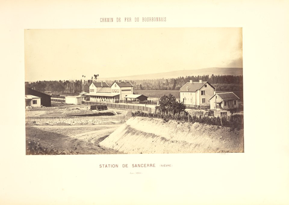 Chemin de Fer du Bourbonnais. Moret-Nevers-Vichy. 1860 - 1863. - 21 - Station de Sancerre (Nièvre)