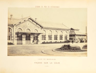 Chemin de Fer du Bourbonnais. Moret-Nevers-Vichy. 1860 - 1863. - 08 - Gare de Montargis, Façade sur la cour