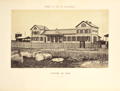 Chemin de Fer du Bourbonnais. Moret-Nevers-Vichy. 1860 - 1863. - 12 - Station de Gien