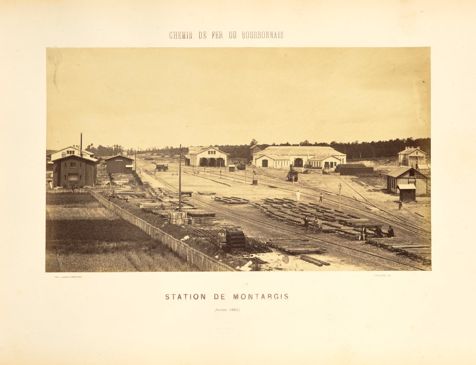 Chemin de Fer du Bourbonnais. Moret-Nevers-Vichy. 1860 - 1863. - 07 - Station de Montargis