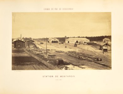 Chemin de Fer du Bourbonnais. Moret-Nevers-Vichy. 1860 - 1863. - 07 - Station de Montargis