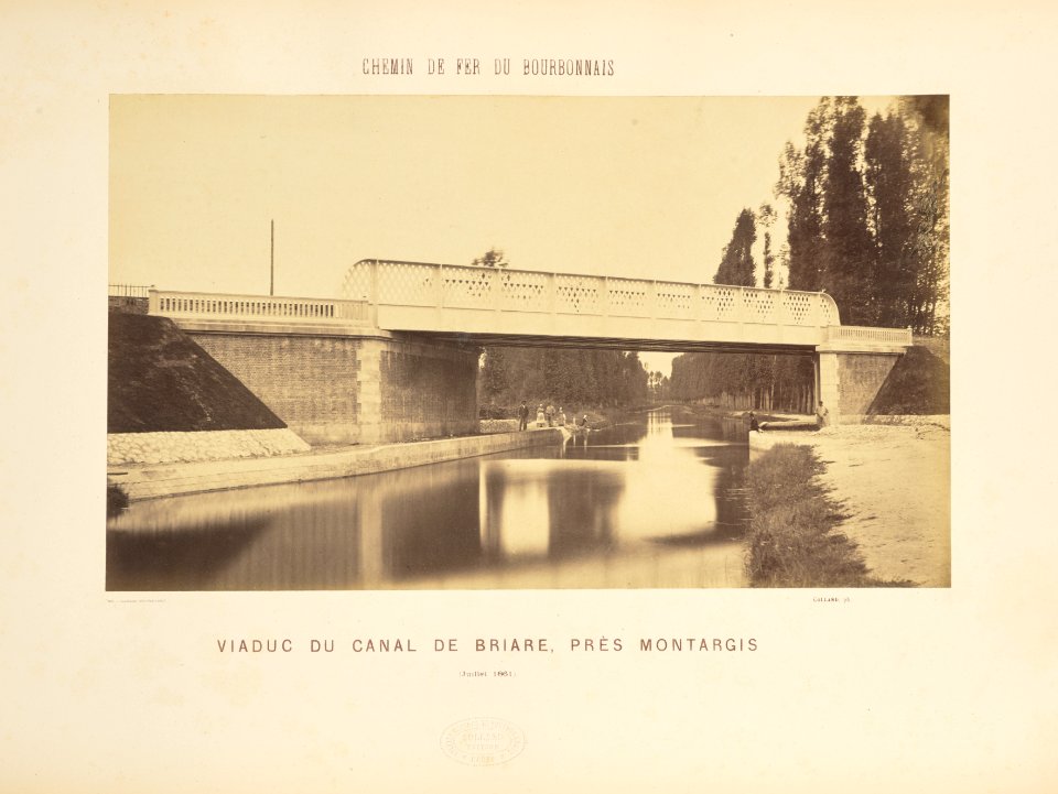 Chemin de Fer du Bourbonnais. Moret-Nevers-Vichy. 1860 - 1863. - 11 - Viaduc du canal de Briare, près Montargis