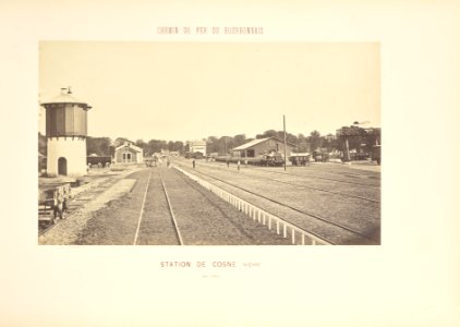 Chemin de Fer du Bourbonnais. Moret-Nevers-Vichy. 1860 - 1863. - 19 - Station de Cosne (Nièvre)
